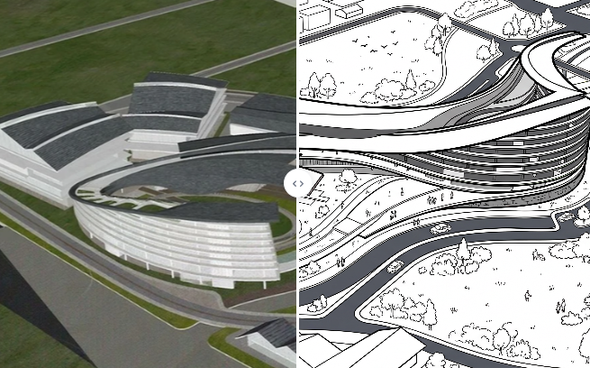 AI 建筑概念渲染自动化工作流 (ComfyUI + SDXL)
