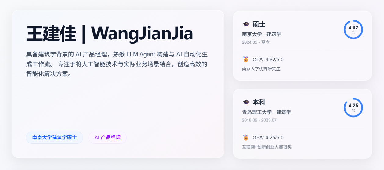 AI 驱动的交互式个人作品集